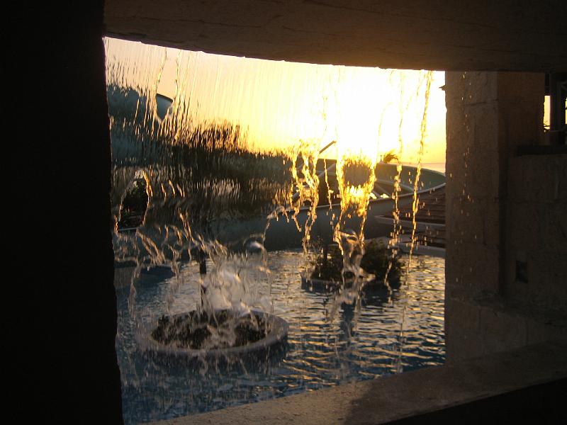 IMG_3203.JPG - behind the waterfall looking west into the sunset