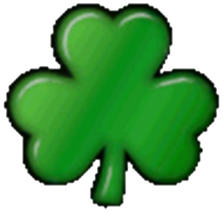 Embossed 3d SHAMROCK Clipart